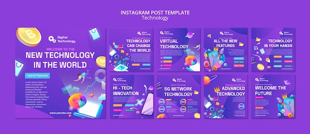 무료 PSD 기술 템플릿 디자인