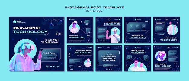 Free PSD technology template design