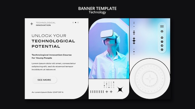 Free PSD technology template design