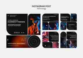 Free PSD technology template design