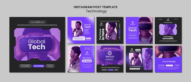 Free PSD technology template design