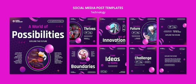 Free PSD technology template design