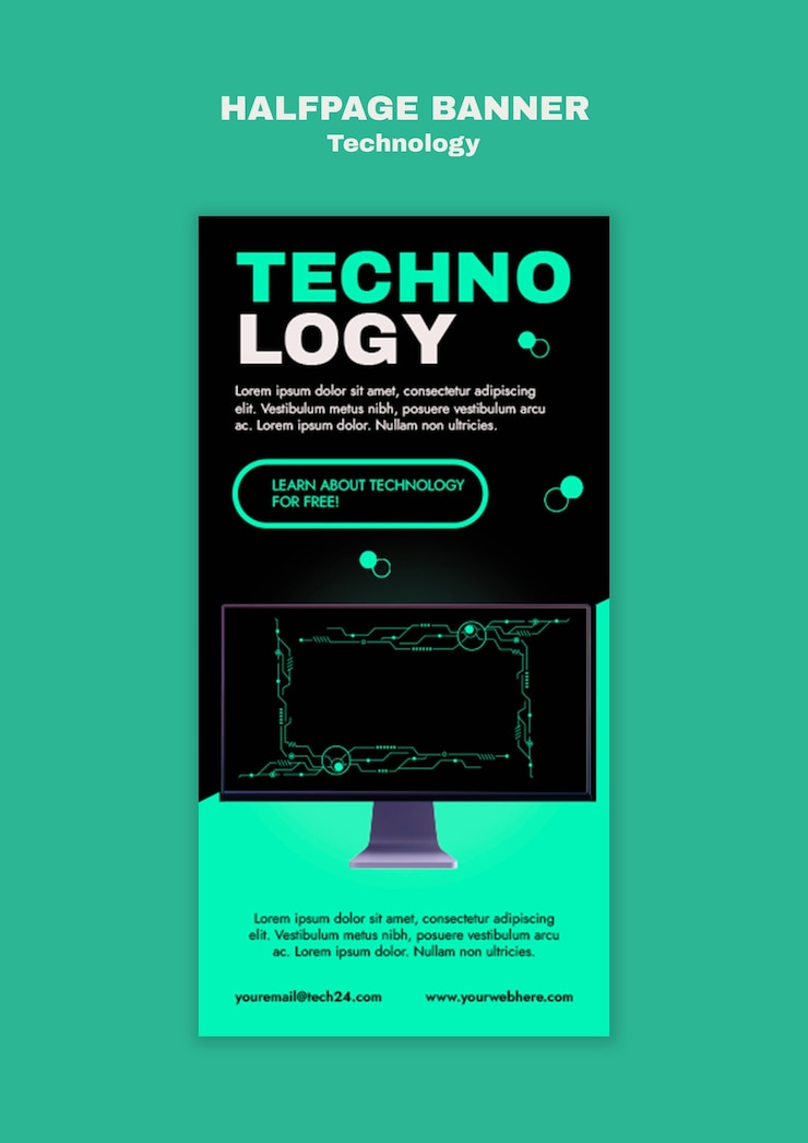 Free PSD technology template design