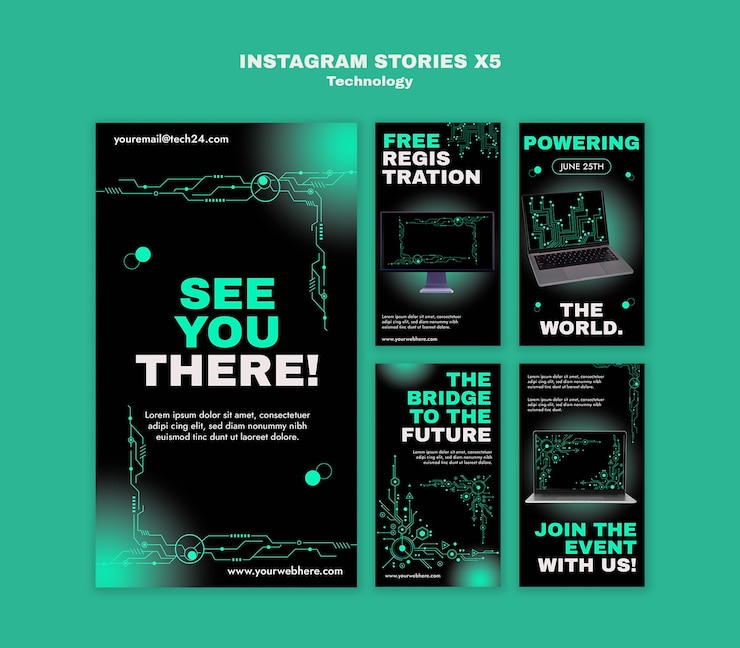Free PSD technology template design