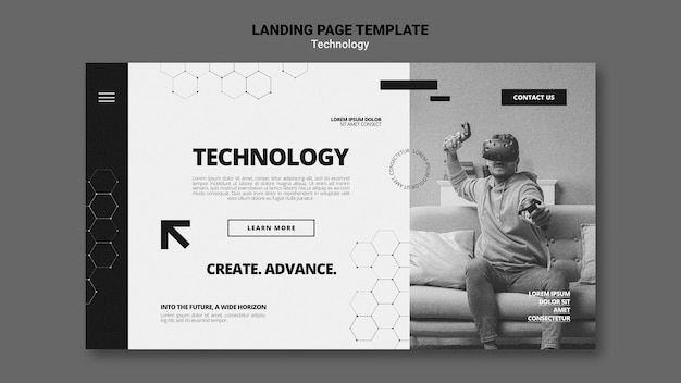 Technology in video games landing page