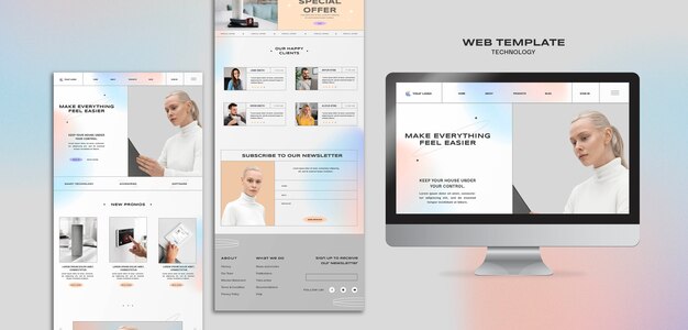 Technology web design template