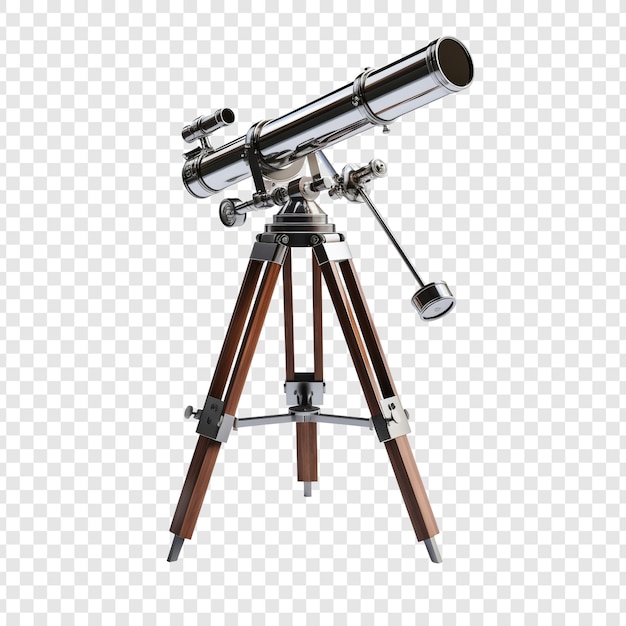 Free PSD telescope isolated on transparent background