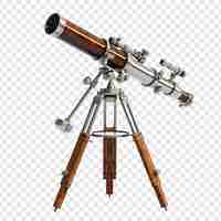 Free PSD telescope isolated on transparent background