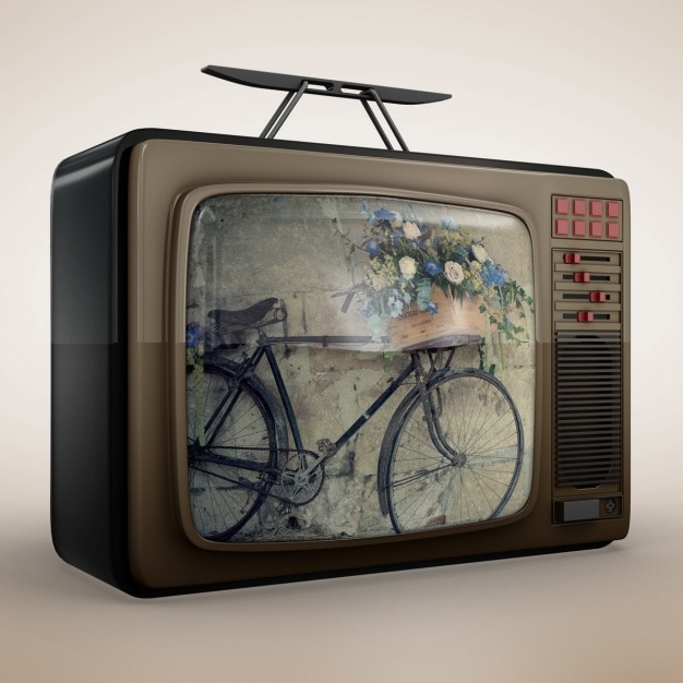 Televisione mock up di progettazione