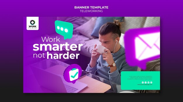 Шаблон оформления баннера для удаленной работы