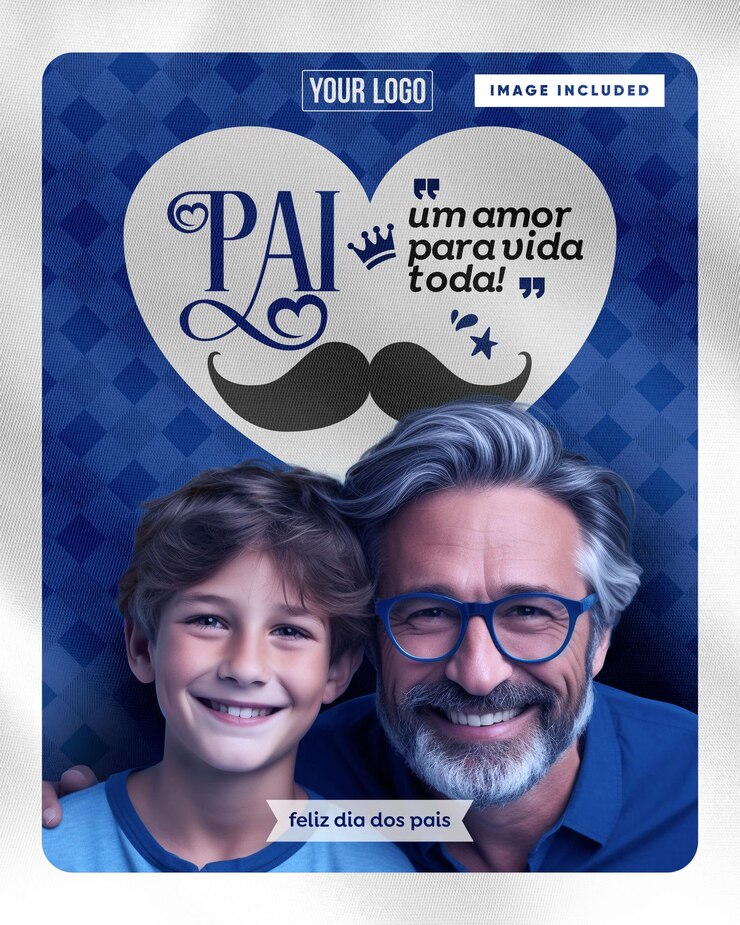 Free PSD template a4 father a love for life