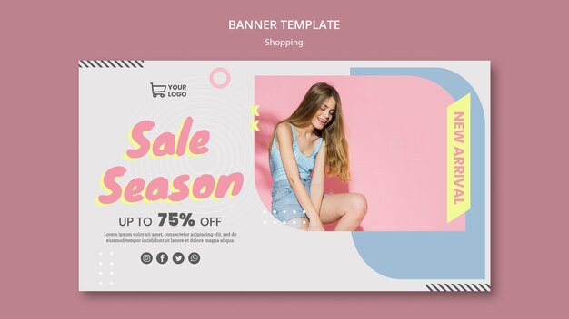 Template banner shopping sale