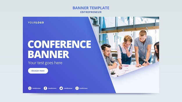 Template for company publicity banner