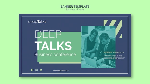 Template concept for business event banner