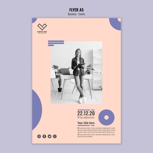 template concept for business flyer