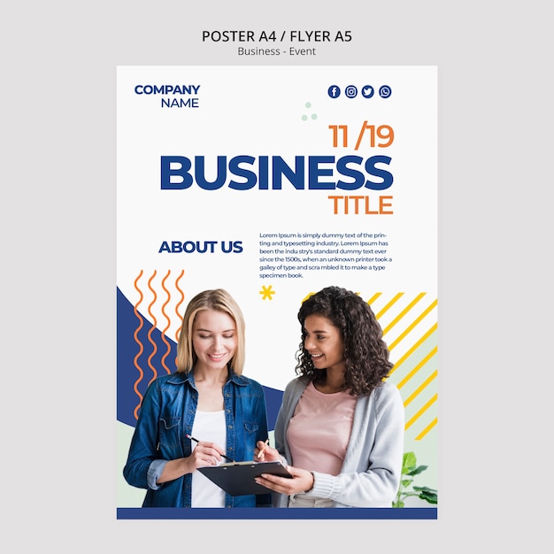 Free PSD template concept for corporate poster