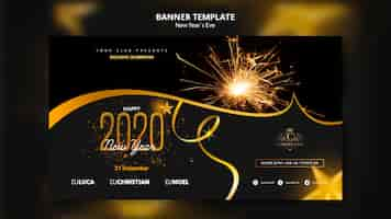 Free PSD template concept for new year eve banner