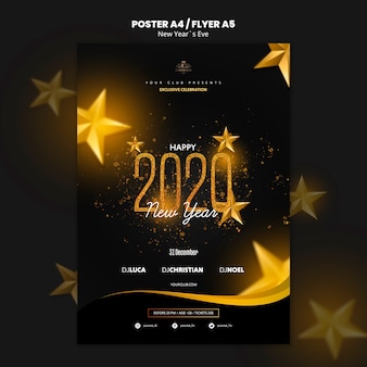 Template concept for new year eve flyer