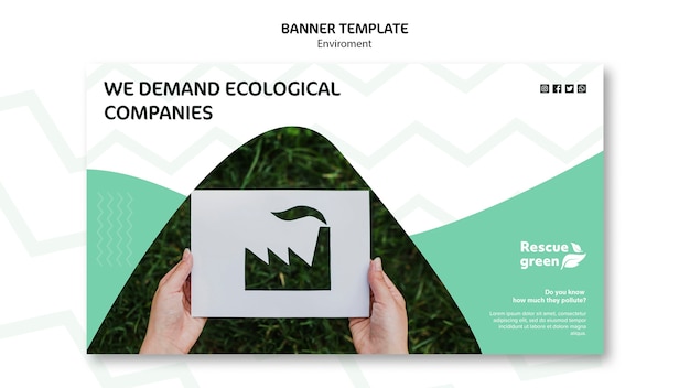 Template concept with environment for banner