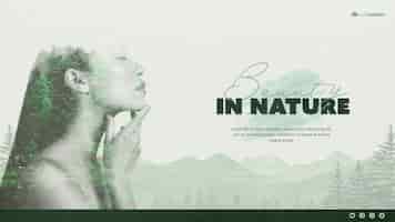 Free PSD template concept with wild nature theme
