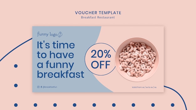 Free PSD template design for restaurant voucher