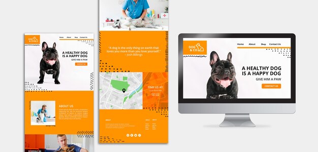 Template design with veterinary theme