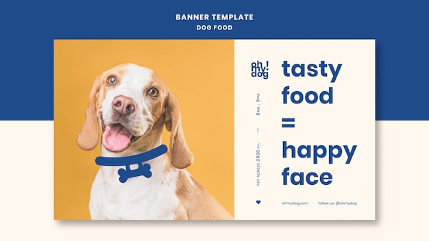 無料PSD ドッグフードをテーマにしたバナーのテンプレート