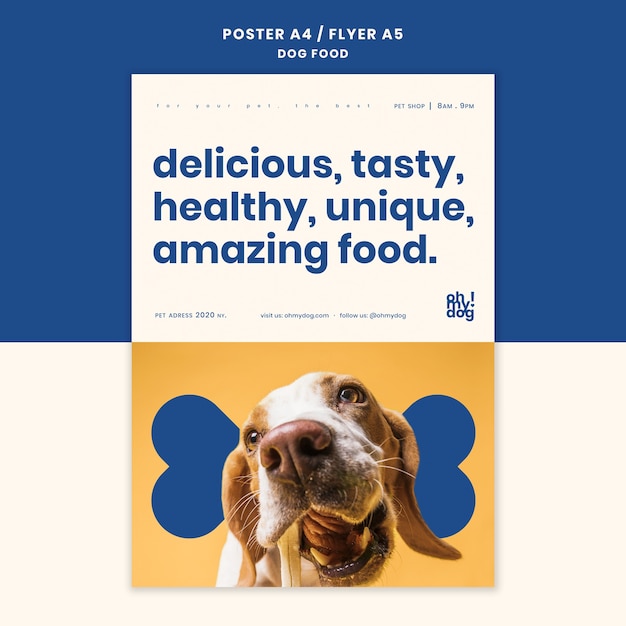 개밥 디자인 포스터 템플릿