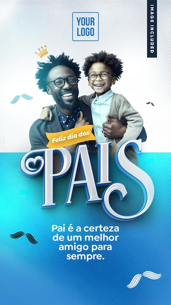 Free PSD template stories happy father039s day