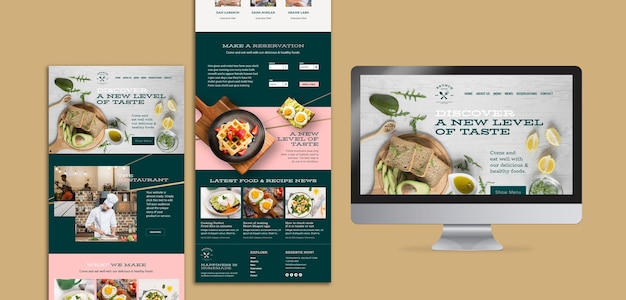 Free PSD template with brunch concept