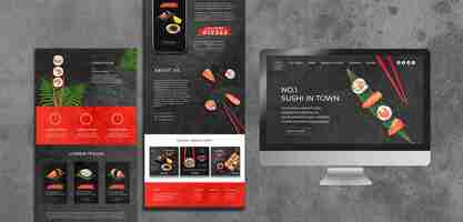 Free PSD template with sushi day