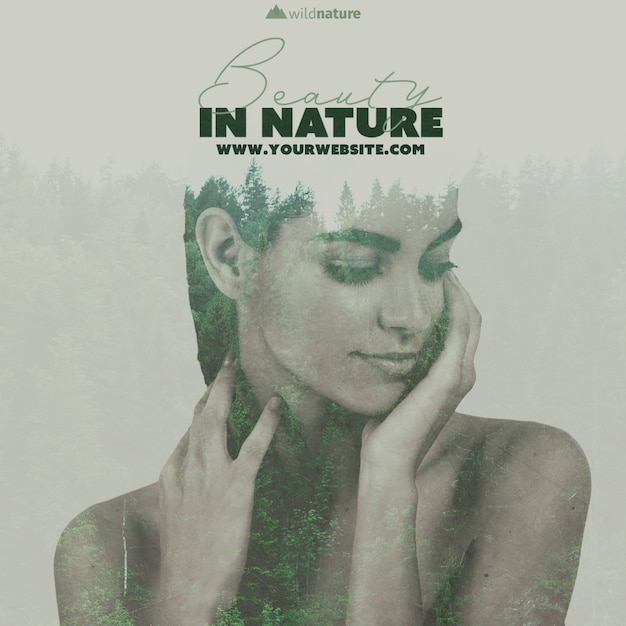 Free PSD template with wild nature design