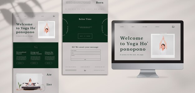 Template with yoga concept