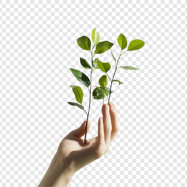 tender sprigs held gently a symbol of growth and new beginnings