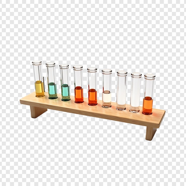 Free PSD test tube isolated on transparent background