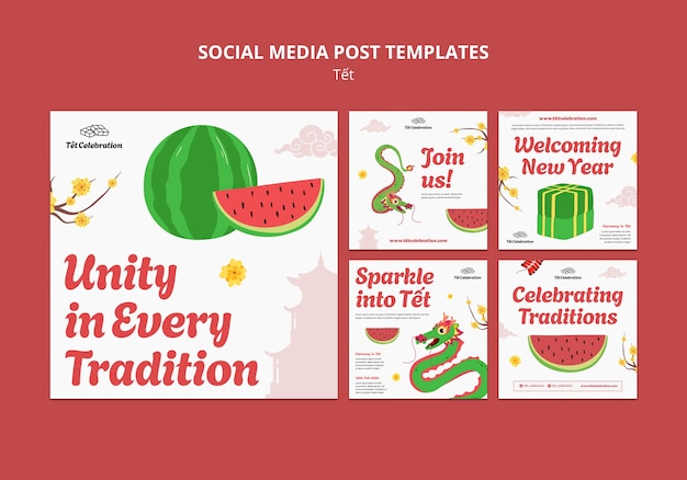 Free PSD tet festival template design