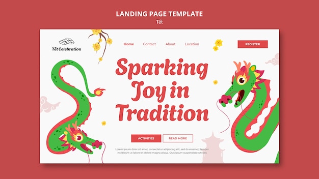 Free PSD tet festival template design