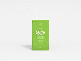 tetra juice packet packaging mockup