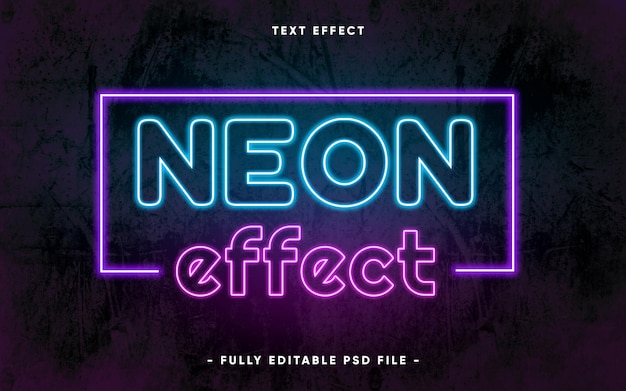 Text editable with neon style