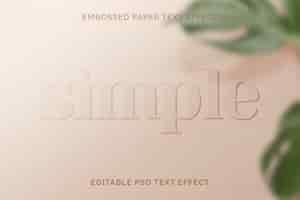 Free PSD text effect psd, embossed paper texture high quality template
