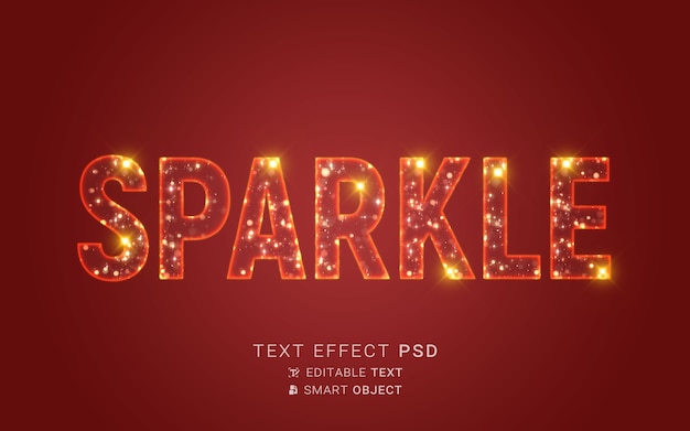 Text effect with particles design