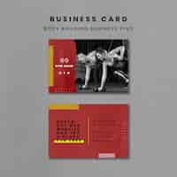 Free PSD texture body building business card template