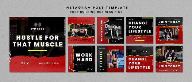 Texture body building post di instagram