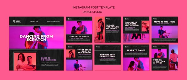 Textured dance studio instagram stories