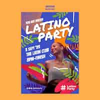 Free PSD textured latino party invitation template