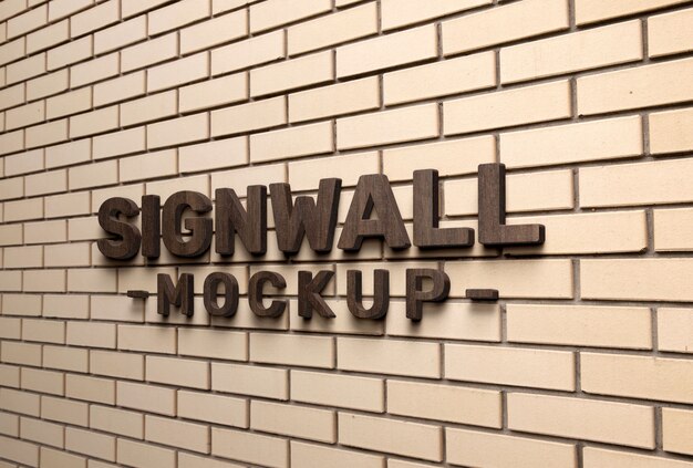 Textured wall logo effect design