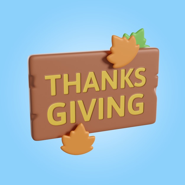 Free PSD thanksgiving 3d rendering icon