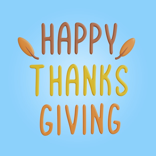 Free PSD thanksgiving 3d rendering icon