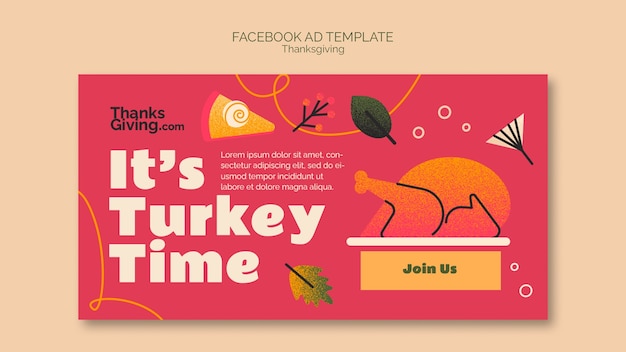 Free PSD thanksgiving celebration facebook template