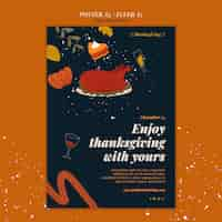 Free PSD thanksgiving celebration poster template